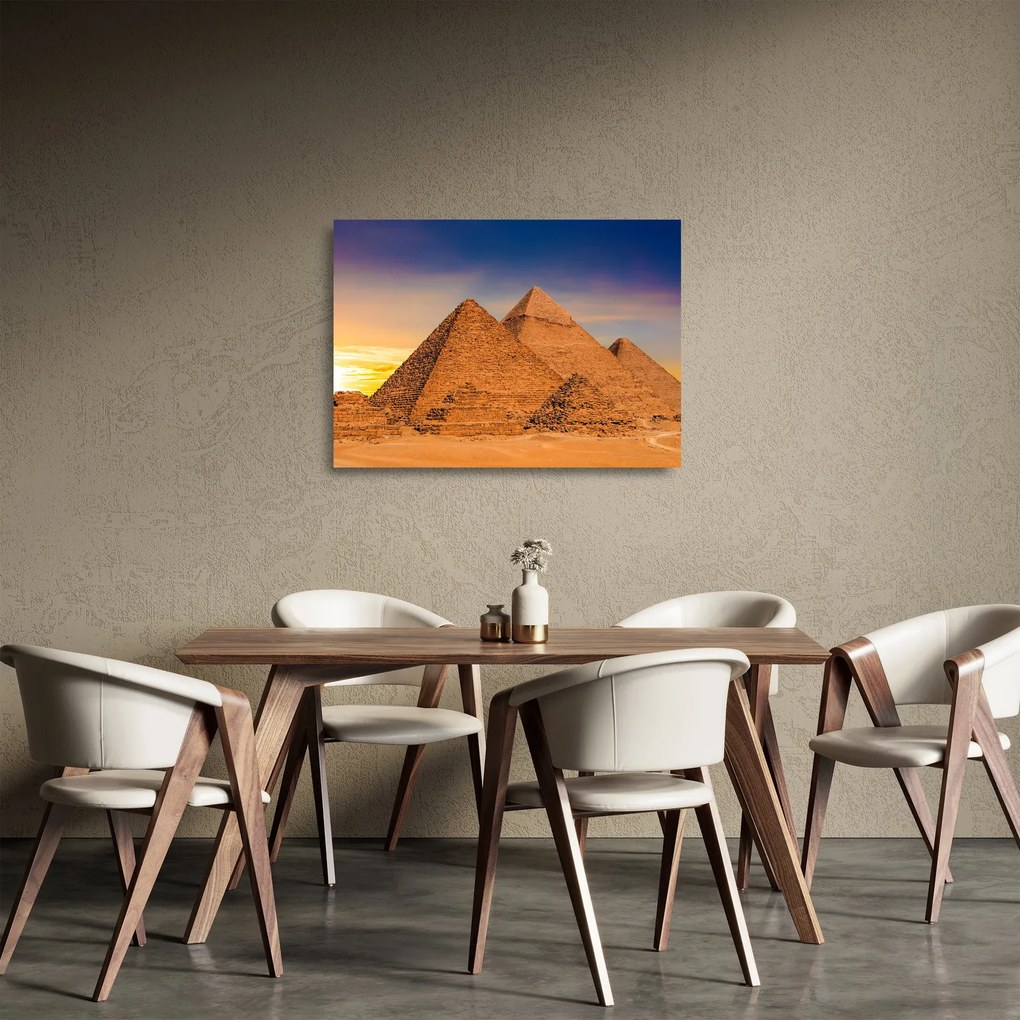 Obraz na szkle - piramidy egipskie (70x50 cm)