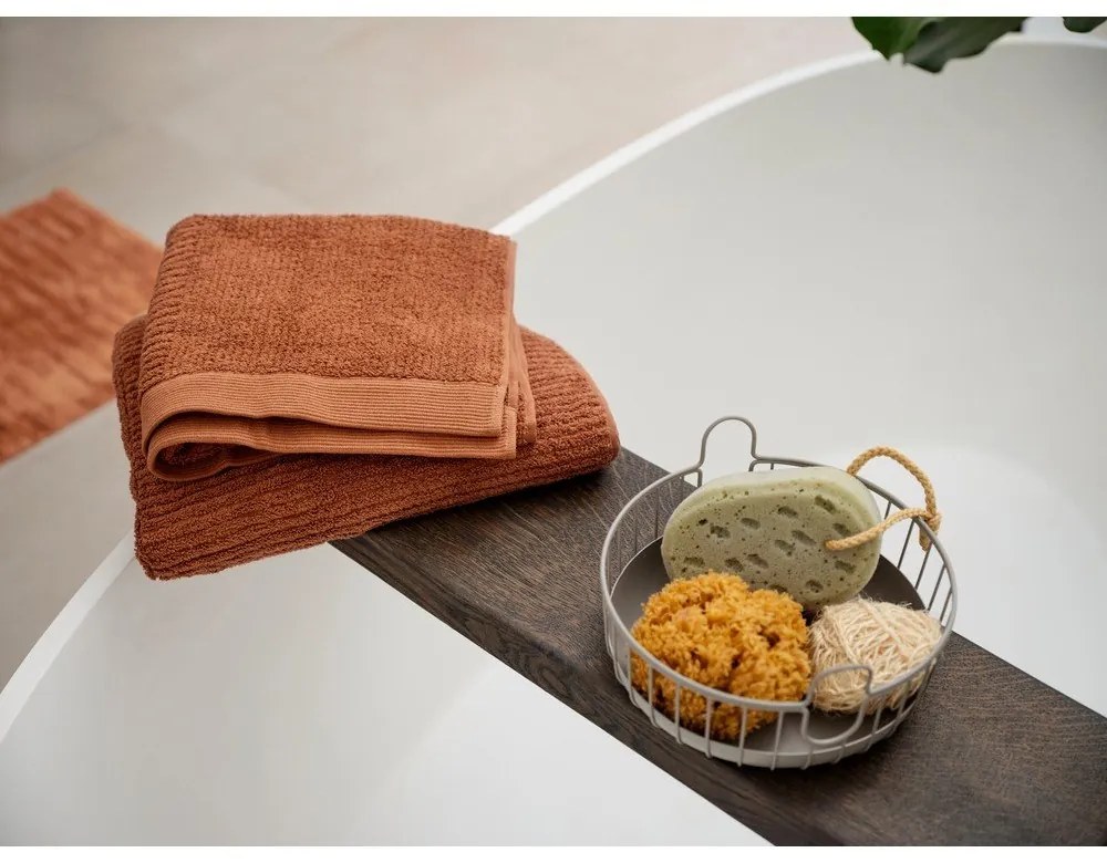 Żółty bawełniany ręcznik kąpielowy frotte 70x140 cm Classic – Zone