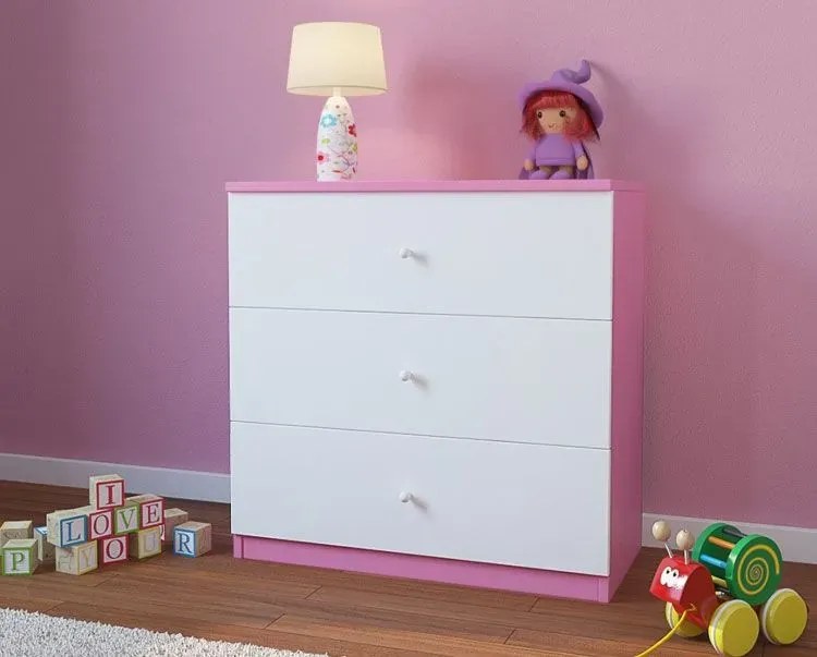 Komoda dla dziewczynki - biało B9-F39