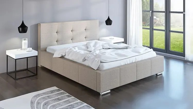 Pikowane pojedyncze łóżko 90x200 Ringe 2X - 36 kolorów