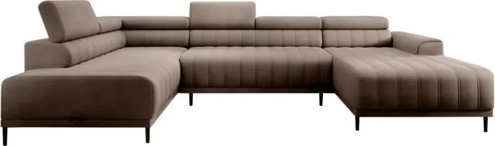 Narożnik CALDO XL Lewostronny z funkcją spania wolnostojąca w tkaninie RUN AGAIN 18 WERSAL