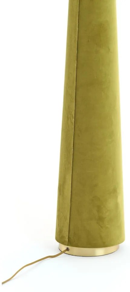 Zielona lampa stojąca z tekstylnym kloszem (wysokość 168 cm) Devia – Light &amp; Living