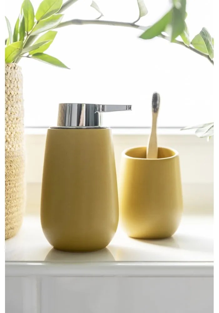 Żółty ceramiczny dozownik do mydła 0.32 l Badi – Wenko