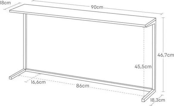 Biało-naturalna drewniana dodatkowa półka 28,5x8,5 cm Tower – YAMAZAKI