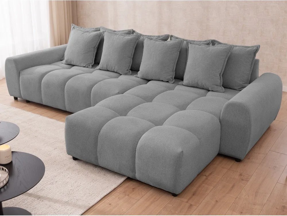 Szary narożnik (prawostronny/z szezlongiem) Albane – Ropez