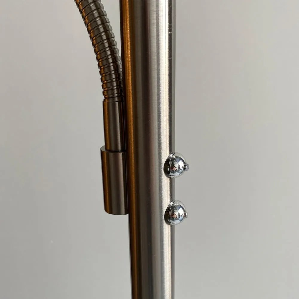 Lampa stojąca LED ze ściemniaczem w kolorze srebra (wysokość 180 cm) Dent – Fischer & Honsel