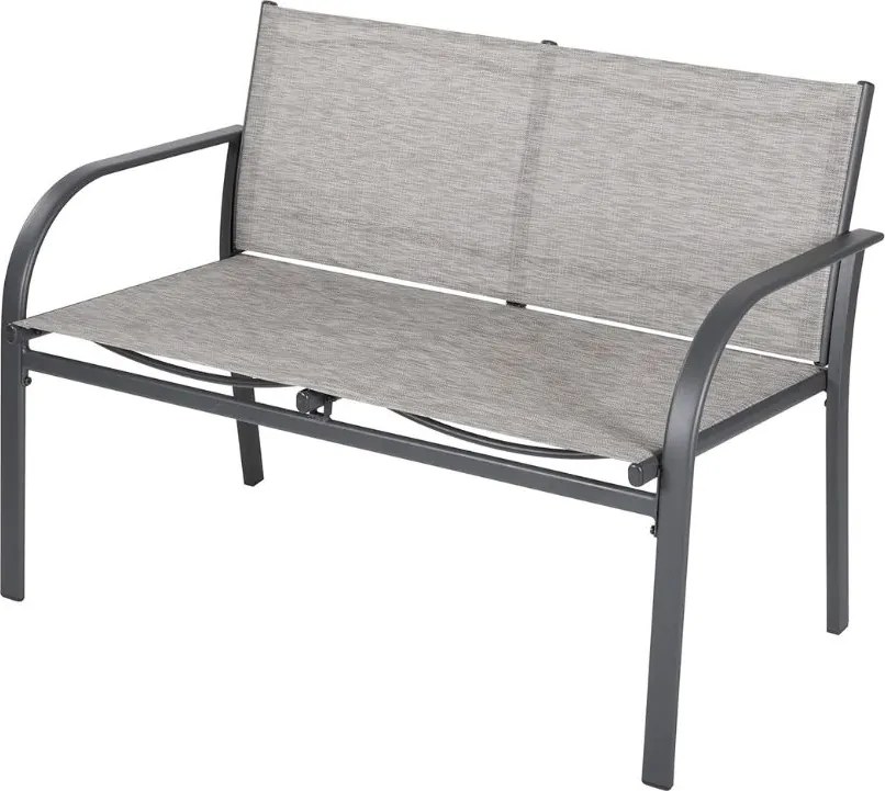 Zestaw ogrodowy LOUNGE z fotelami, ławką i stolikiem, szary