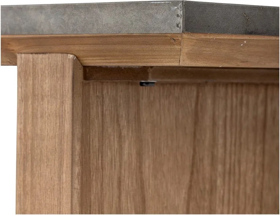 Konsola z metalowym blatem w naturalnym kolorze 40x110 cm Riva – Bloomingville