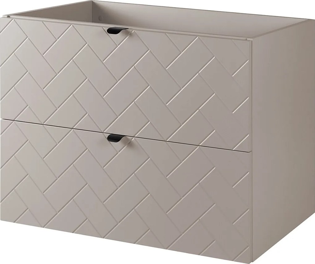 Meble łazienkowe, Kaszmir, 80 x 57 x 46 cm, czarne uchwyty