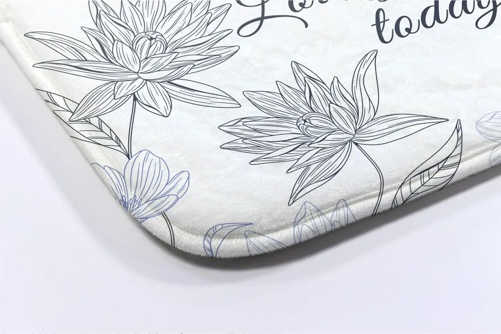 Dywanik łazienkowy Dywanik łazienkowy Kwiaty Minimalistyczny