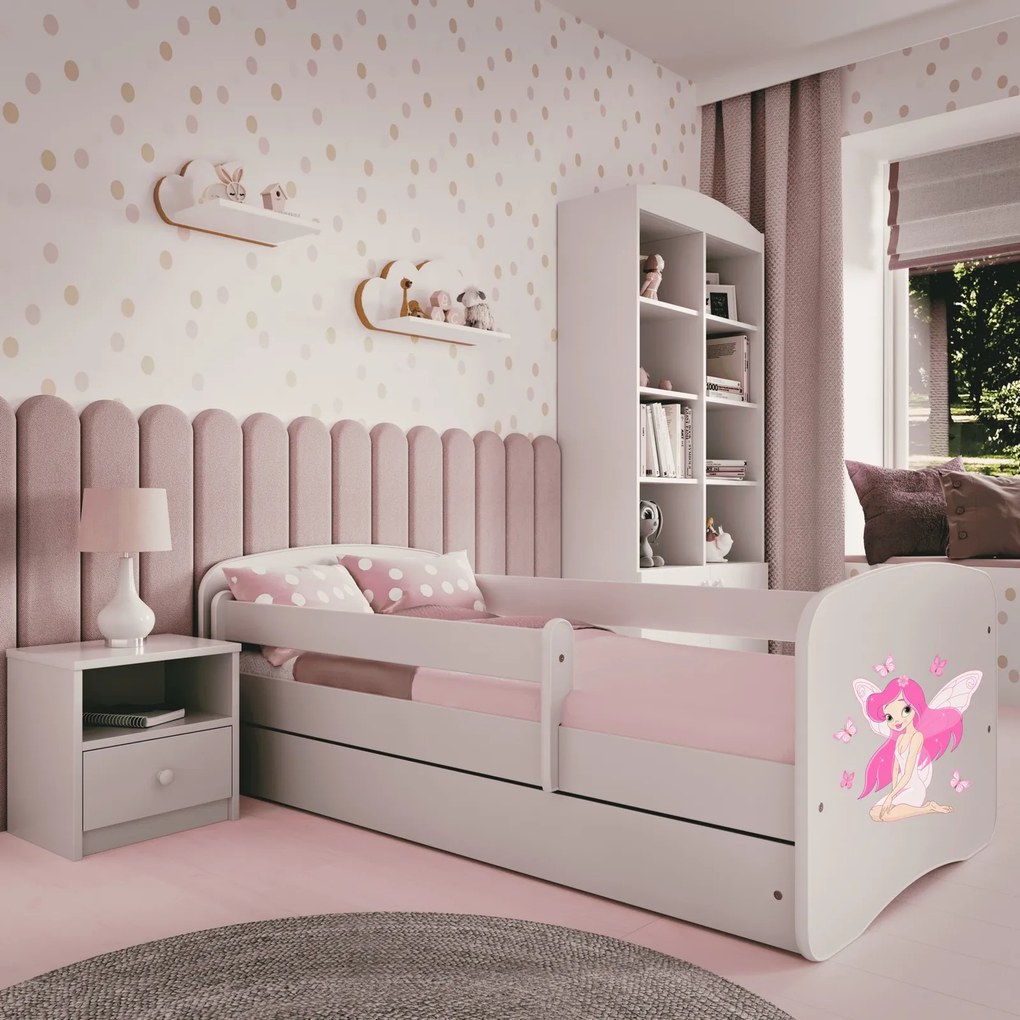 Łóżko dziecięce Babydreams z obrazkiem 160x80 z materacem