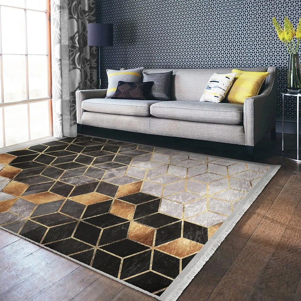Dywan w szaro-złotym kolorze 160x230 cm – Mila Home