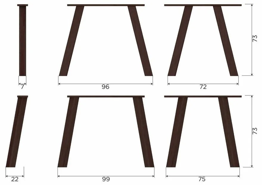 Stół z litego drewna dębowego 100x180 cm Tablo – WOOOD