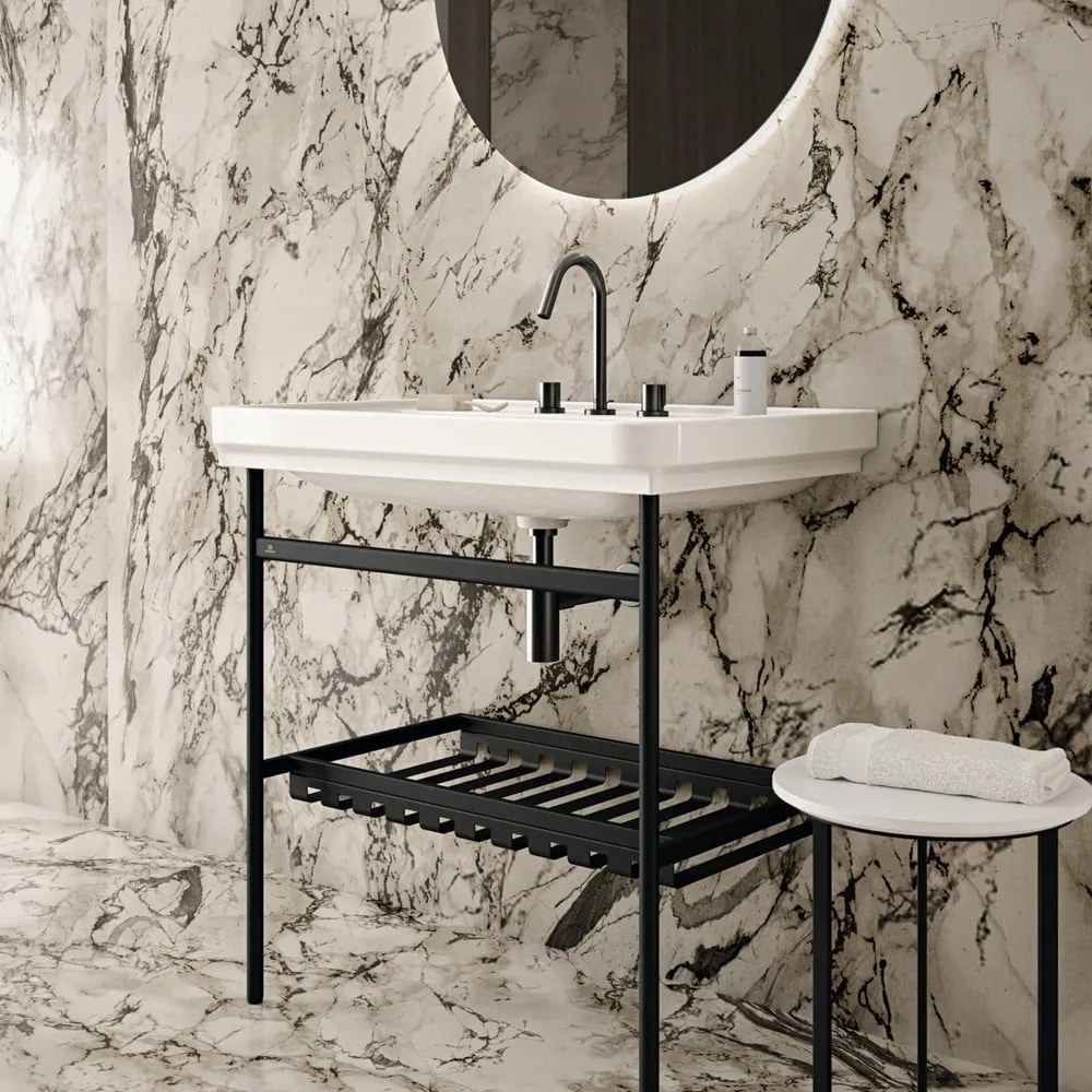 Czarny metalowy stelaż pod umywalkę 76x82 cm Conca – Ideal Standard