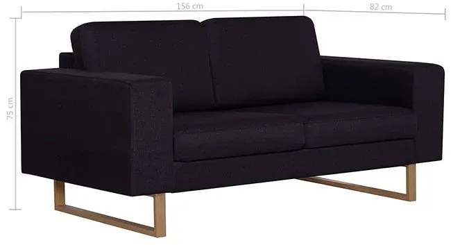 Elegancka dwuosobowa sofa Williams 2X - czarna