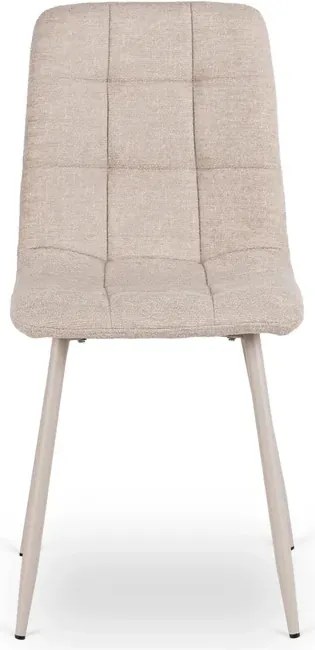 Zestaw Stół Prostokątny Rozkładany CLARK 120-160 cm Orzech/Kaszmir i 4 Krzesła SAL Beżowe