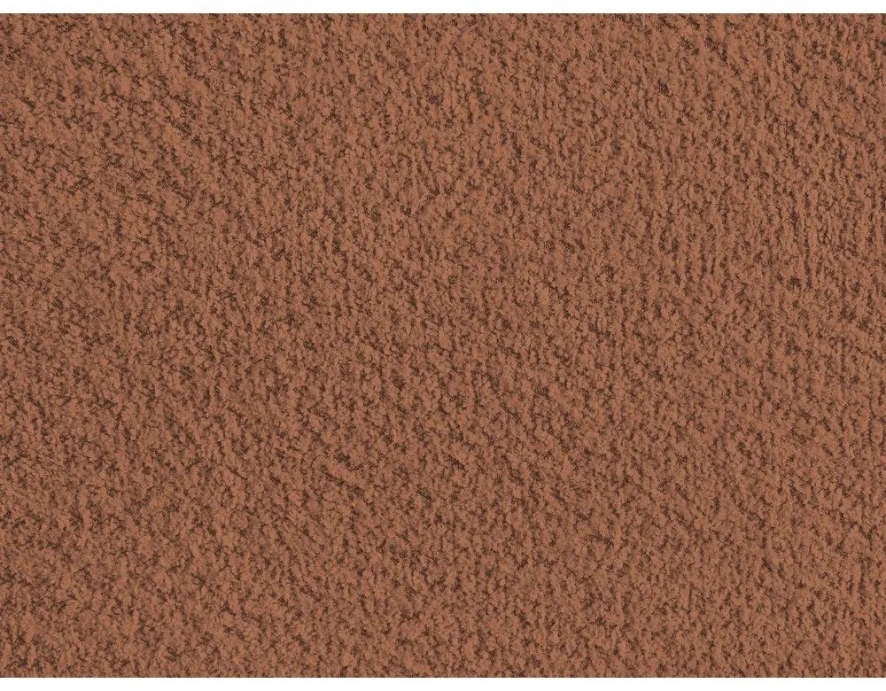 Pomarańczowe tapicerowane łóżko dwuosobowe bez zagłówka ze schowkiem i stelażem 160x200 cm Inera – Bobochic Paris