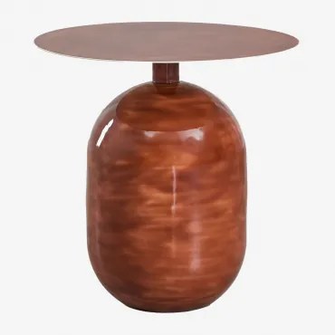 Stolik Nocny Z Żelaza Truax Ø50 Cm - Sklum