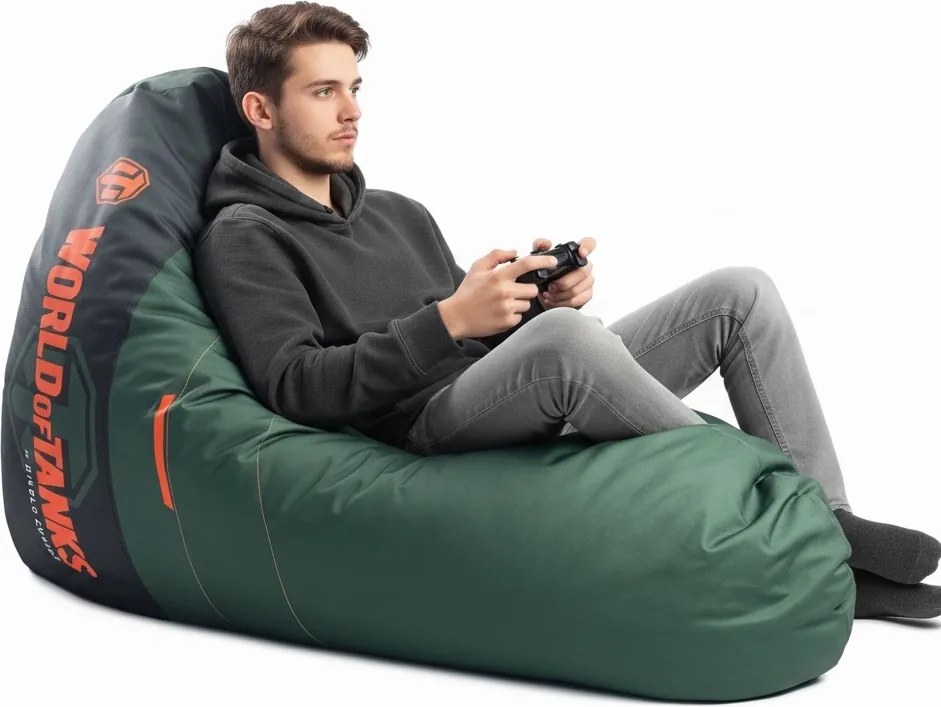 Duża pufa gamingowa do grania na konsoli Diablo World of Tanks