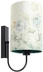 Nowoczesny kinkiet z abażurem w kwiaty - S373 E8-B25
