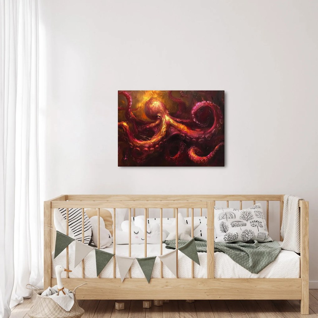 Obraz - Ośmiornica, obraz olejny (70x50 cm)