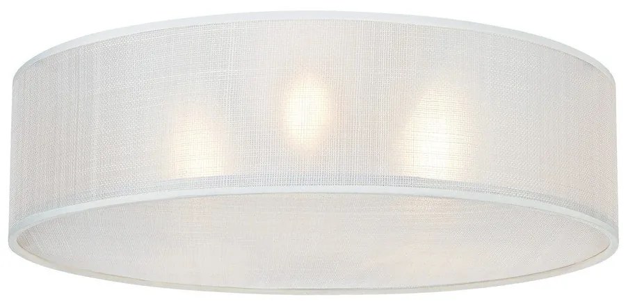 Biała lampa sufitowa z tekstylnym kloszem Haru – Markslöjd