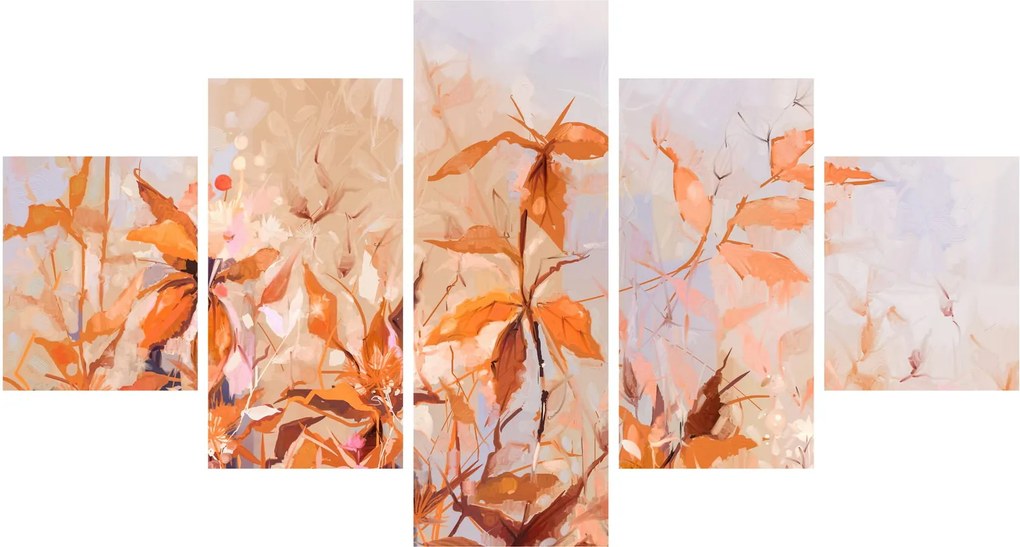 Obraz - Malowane kwiaty (125x70 cm)