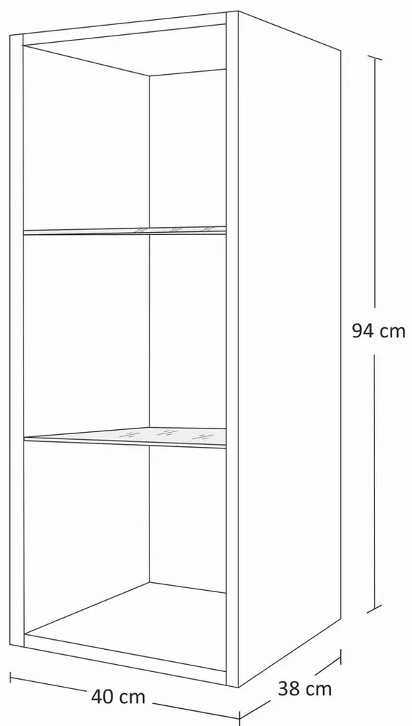 Meblościanka modułowa biały połysk P9-H40