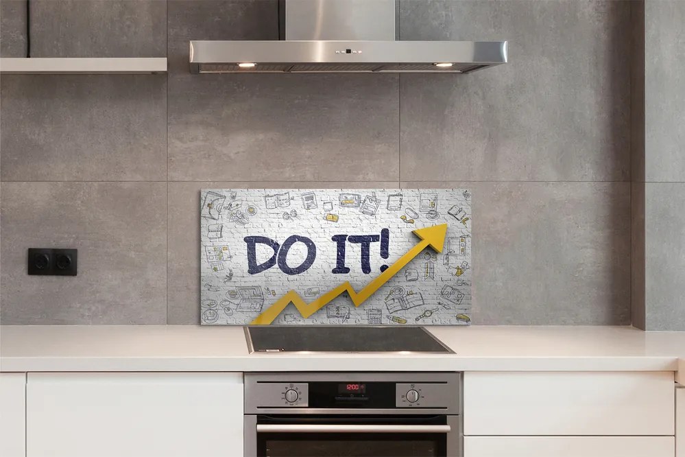 Szklany Panel Motywujące Hasło "Do It"