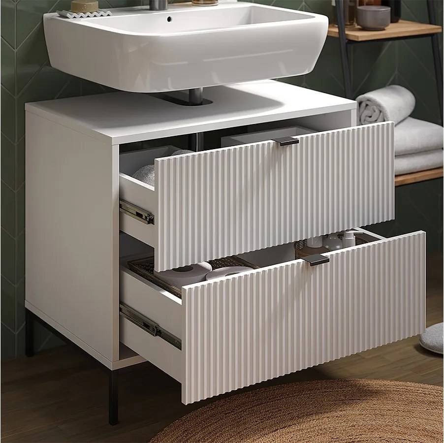 Szafka na wannę biały 70x45.1x63 eliza