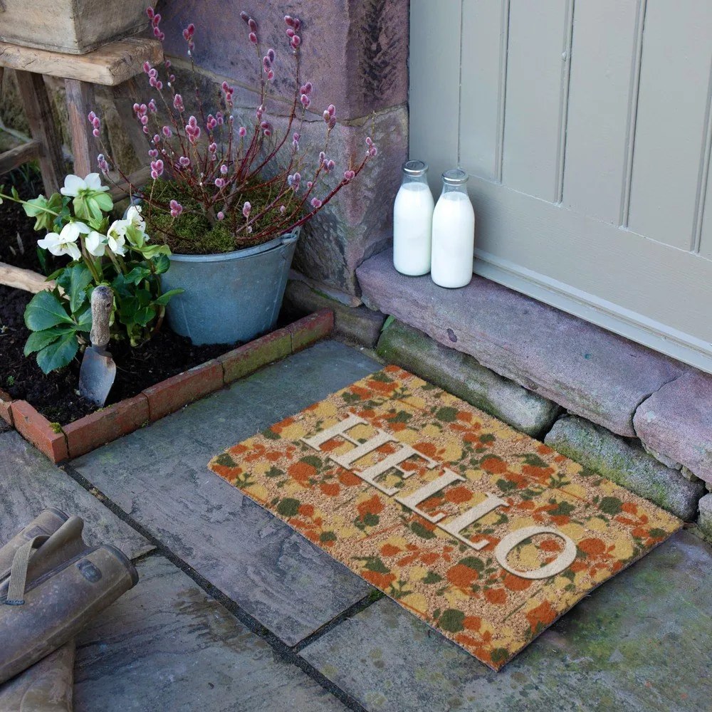 Wycieraczka z włókna kokosowego 40x60 cm Hello Floral – Artsy Doormats