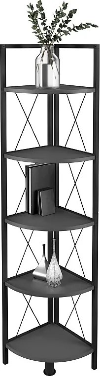 Metalowa półka narożna z drewna Insasi 5px