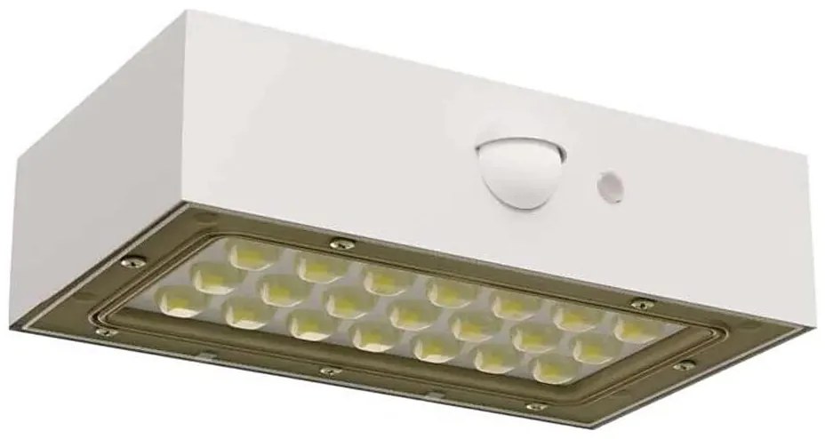 LED solarny reflektor z czujnikiem ruchu LED/3,7V 1200mAh 4000K IP65 biały
