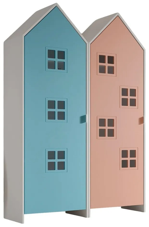 Jasnoniebiesko-różowa szafa dziecięca 115x171,5x37 cm Casami – Vipack