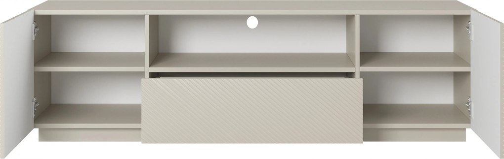 Szafka RTV Asha 167 cm z szufladą i wnęką - kaszmir