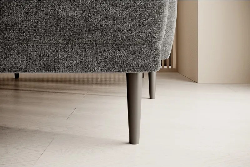 Narożnik BONO z funkcją spania Drewniane nóżki Eleganckie podłokietniki Głębokie siedzisko Prawa strona Barrel 90