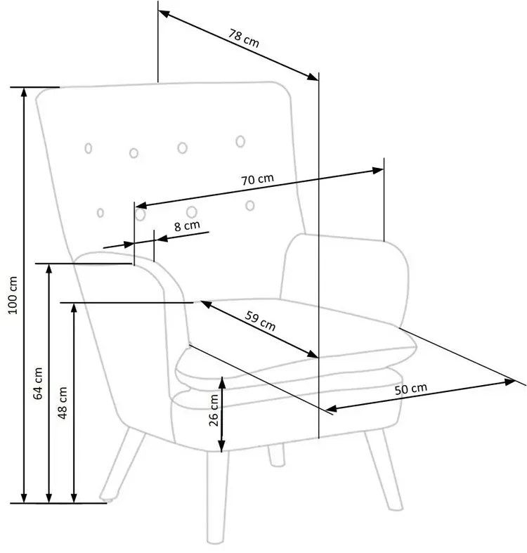 Fotel tapicerowany W8-Z56