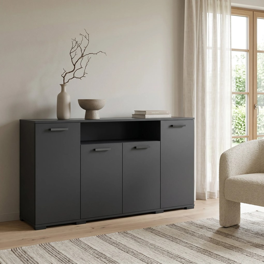 Komoda ALBANO 160 cm do Salonu Sypialni Czarny