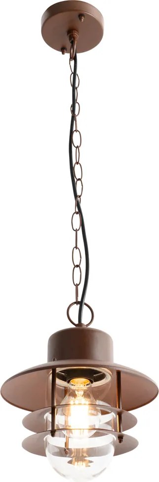 Industrialna lampa wisząca rdzawo-brązowa IP44 - Shell