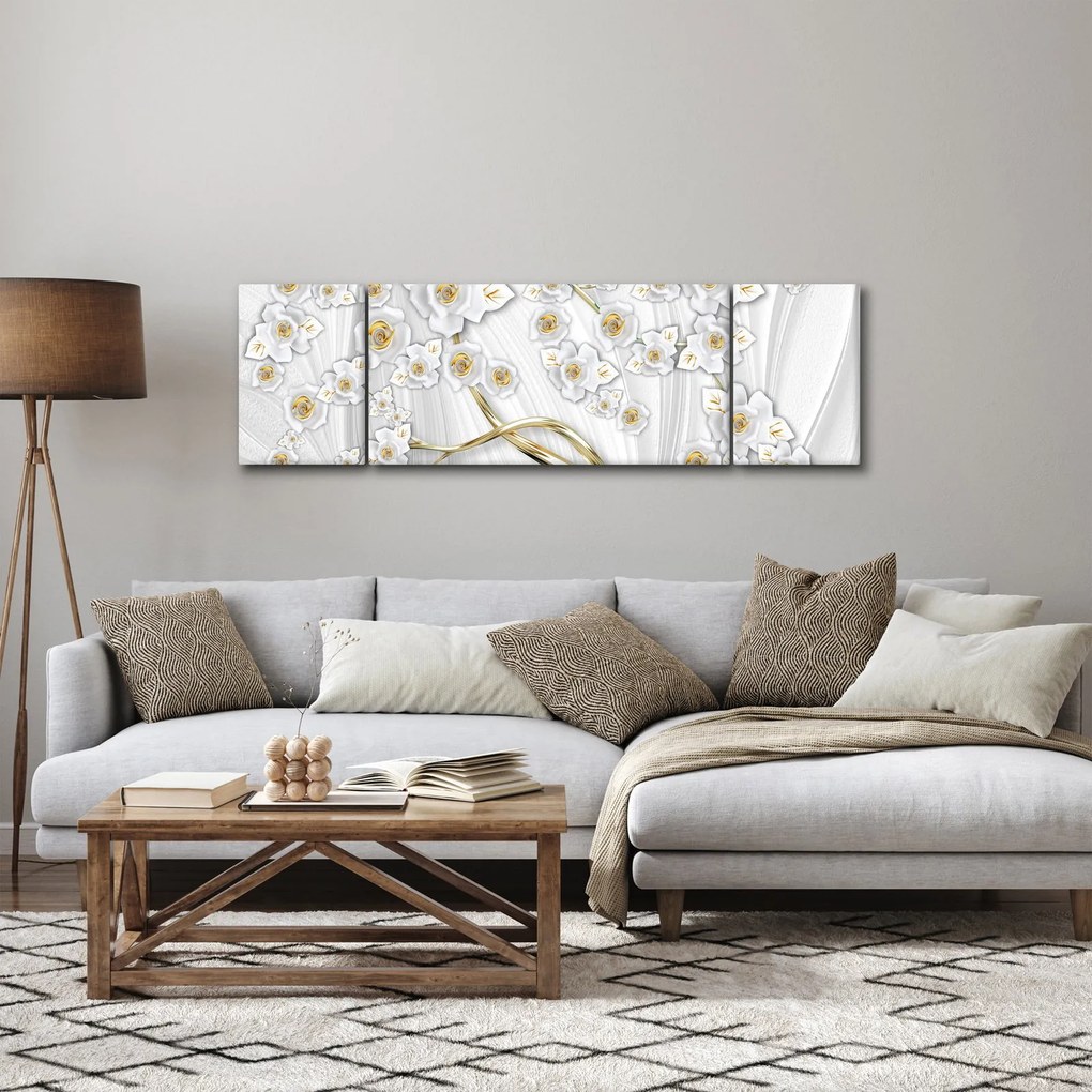 Obraz - Drzewo ze złotą ozdobą (170x50 cm)