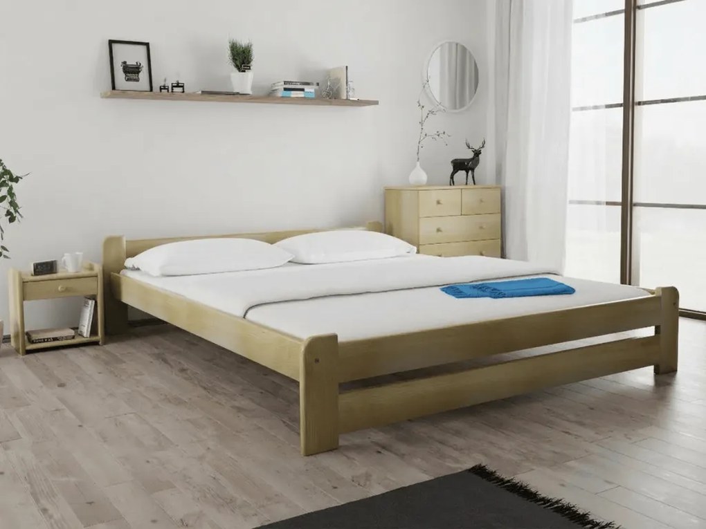 Łóżko Emily 160 x 200 cm, sosna Stelaż: Ze stelażem listwowym rolowanym, Materac: Materac Sommera 18 cm