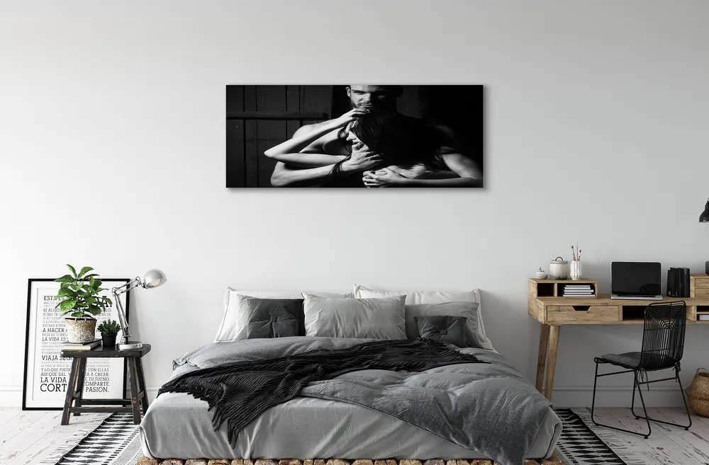 Duży obraz na płótnie Para w Romantycznym Ujęciu