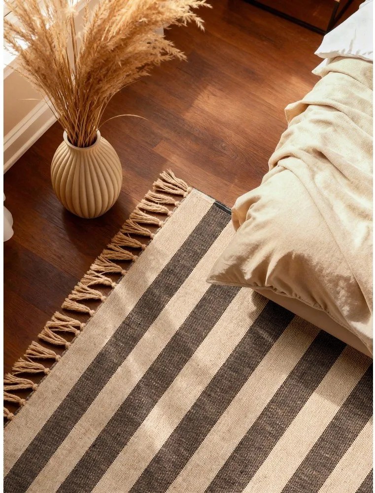 Czarny/kremowy dywan z juty dwustronny/tkany ręcznie 200x300 cm Playa – Hanse Home