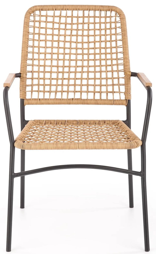 K457 krzesło naturalny, rattan syntetyczny, boho, skandynawski,