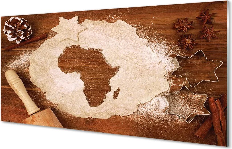 Panel szklany do Kuchni Przybory Kuchenne i Motyw Afryki