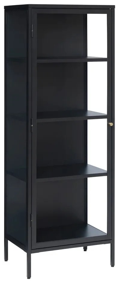Czarna metalowa witryna 58x160 cm Carmel – Unique Furniture