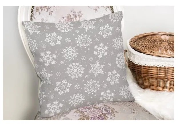 Świąteczna poszewka na poduszkę Minimalist Cushion Covers Snowflakes, 42x42 cm