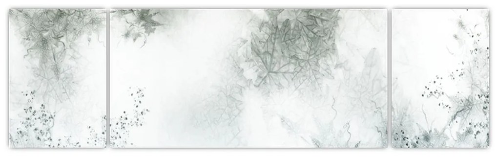 Obraz abstracji liści (170x50 cm)
