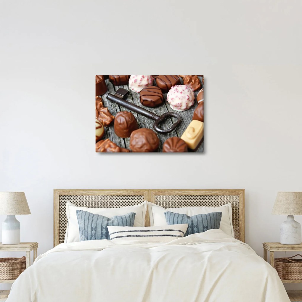 Obraz czekolady i kluczy (70x50 cm)