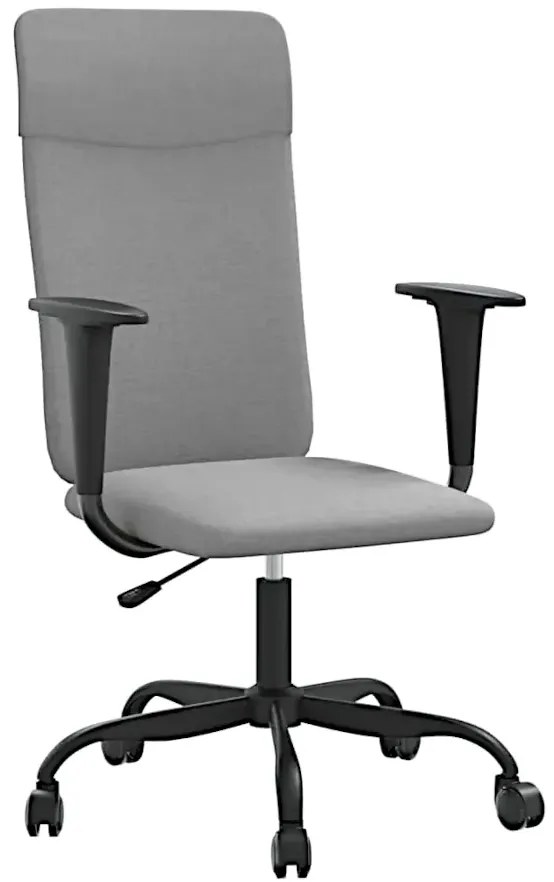 Jasnoszare krzesło biurowe z regulowaną wysokością N9-K71